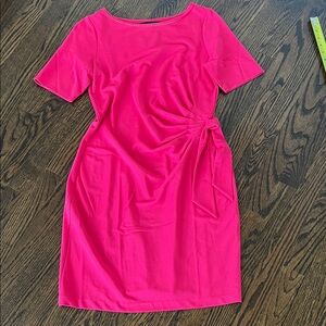 White House Black Market Vibrant Pink Midi Dress